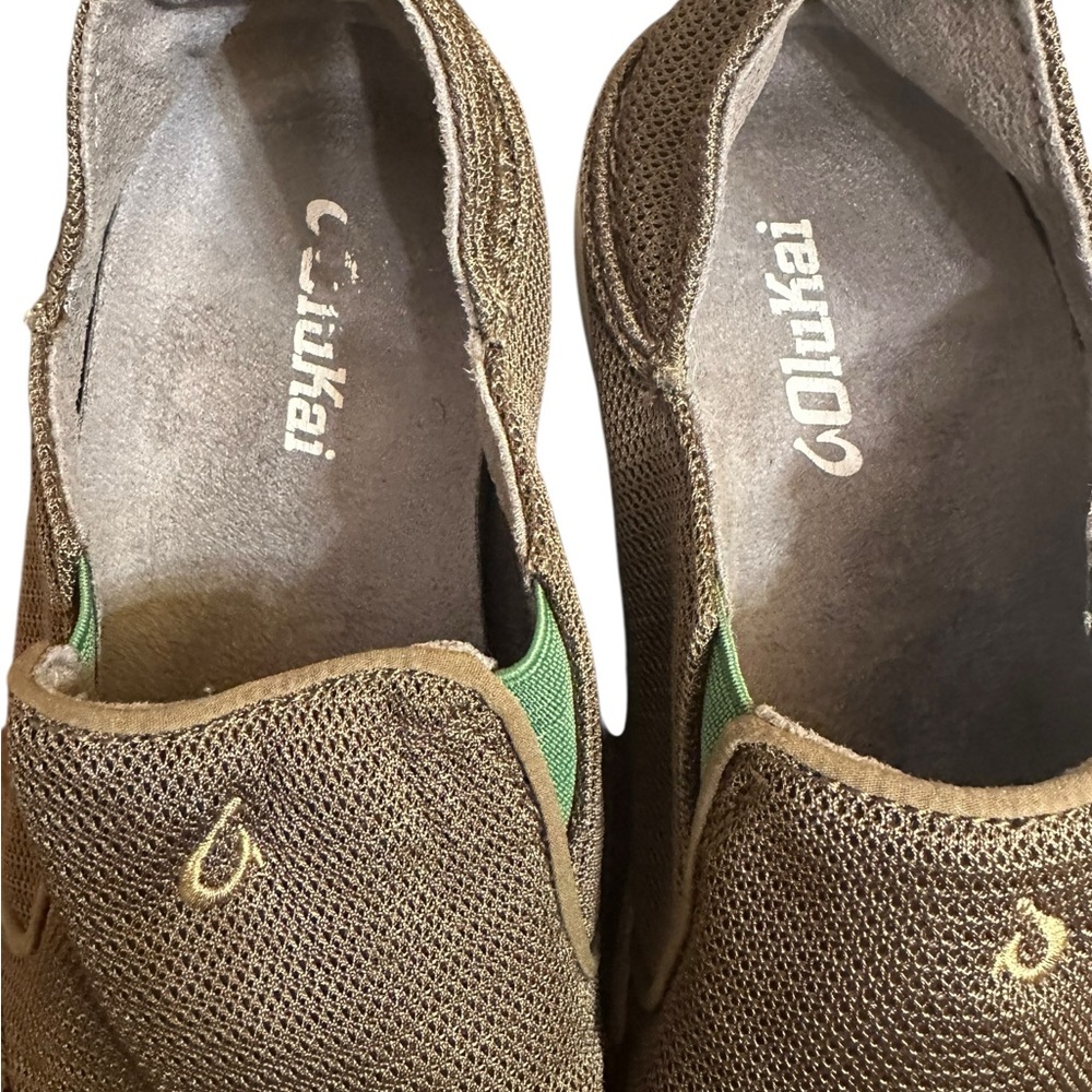 OluKai Brown Mesh Slip-On Loafers - Picture 3 of 3